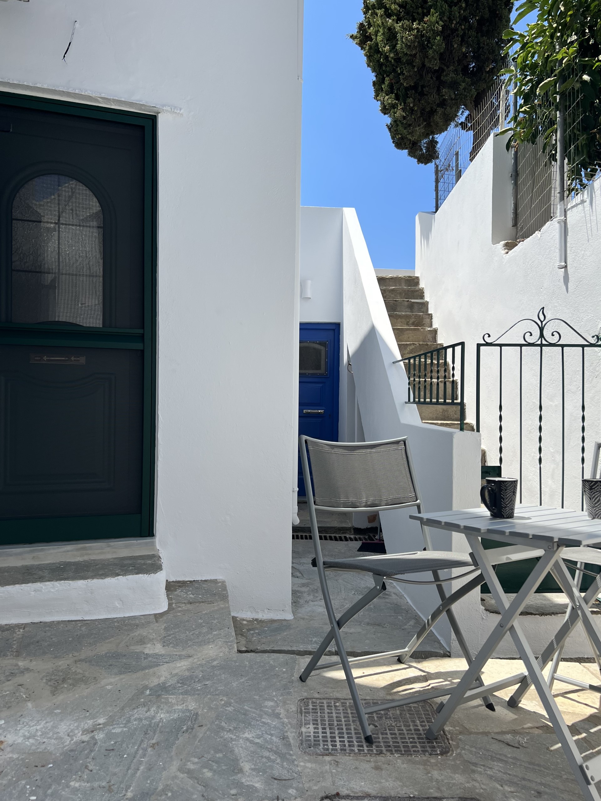 Courtyard terrace in Pyrgos village